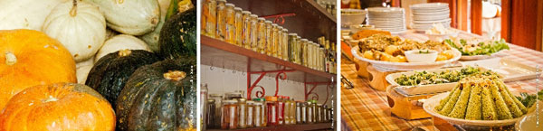 Produtos in natura, conservas e refeições orgânicas da Casa do Lago