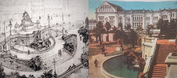 Imagens históricas da Praça Ramos de Azevedo