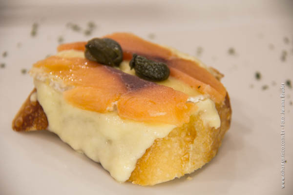 Bruschetta Di Brie and Salmone Affumicato