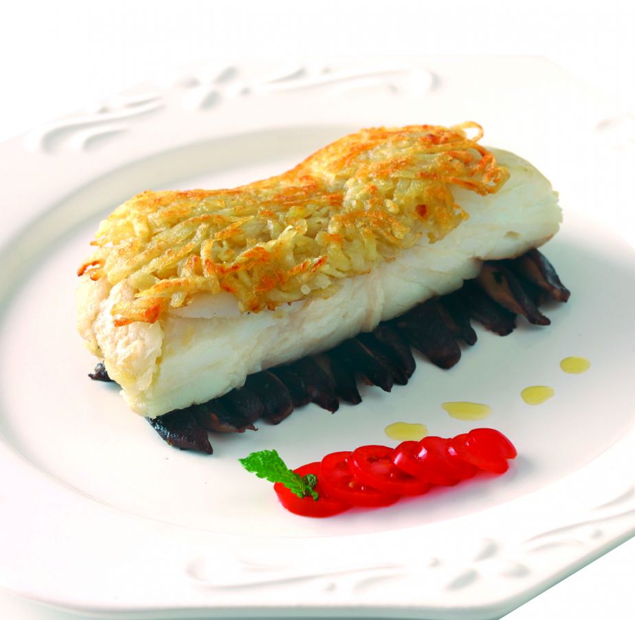 bacalhau na telha crocante