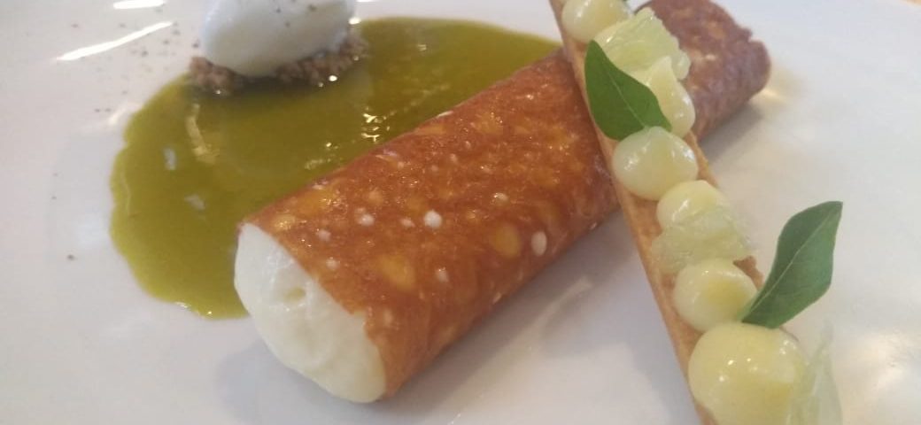 Sobremesa de chef estrela michelin