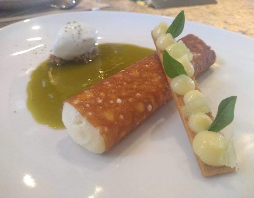 Sobremesa de chef estrela michelin